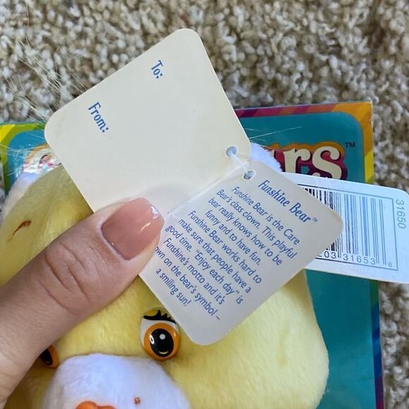 NWT Vtg 2002 Care Bears Funshine bear Stuffed Animal - Picture 6 of 6